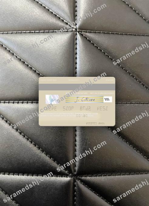 Suriname Finabank N.V. visa debit card photolook back